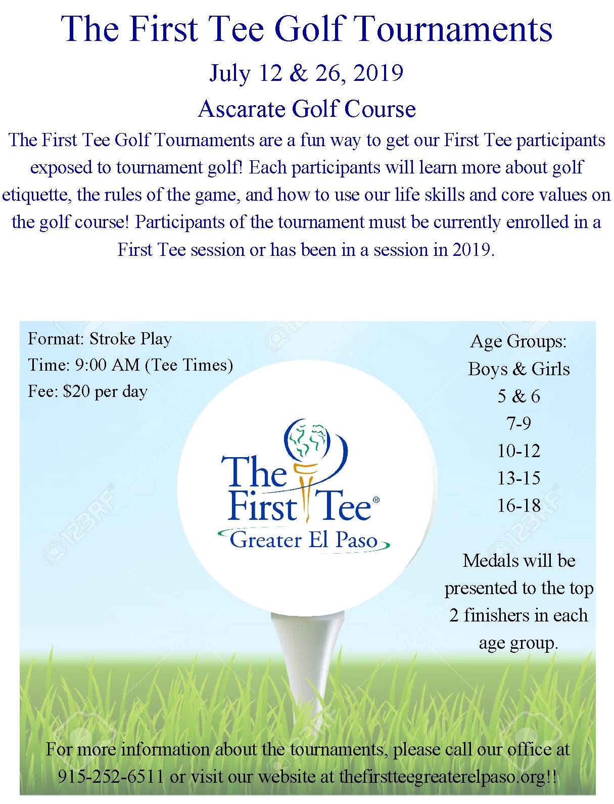 The First Tee Tournaments First Tee Greater El Paso